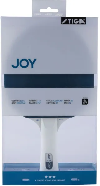 Stiga Joy 3* Raqueta de tenis de mesa, azul/blanco