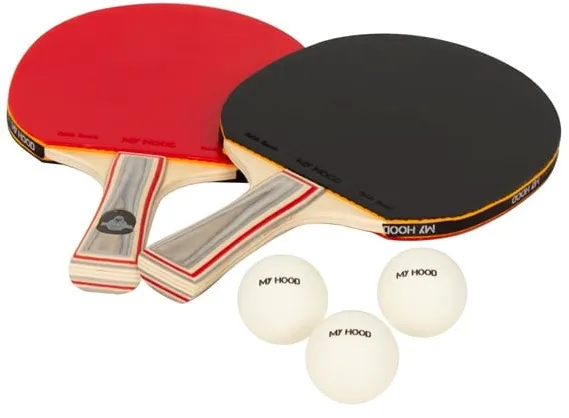 My Hood 2 raquetas de tenis de mesa con 3 pelotas