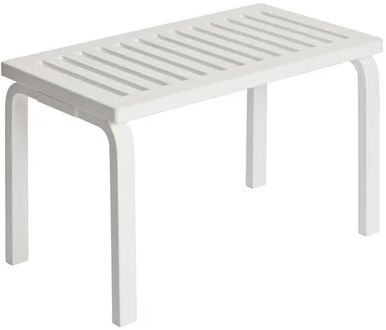 artek 153 Banco Tamaño B L72.5 cm Abedul Lacado Blanco