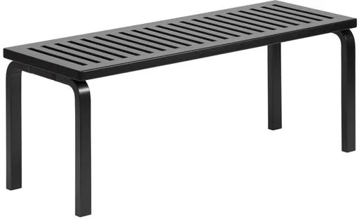 artek 153 Banco Tamaño A L112.5 cm Abedul Lacado Negro