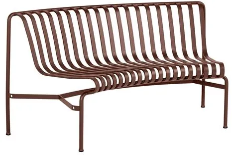HAY Palissade Park Dining Bench EN 1 pieza. Incl. juego de montaje No independiente Rojo Hierro
