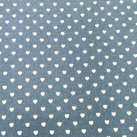 Tela vaquera 145cm 50 Corazones - 50cm
