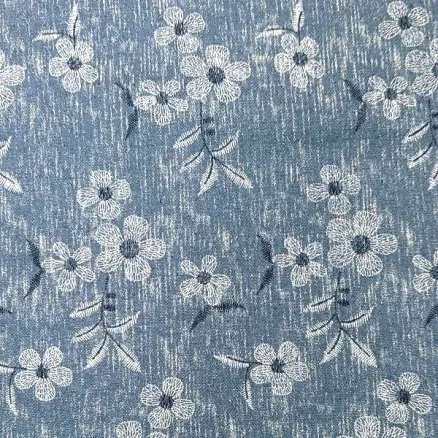 Tela vaquera 145cm 60 Flores - 50cm