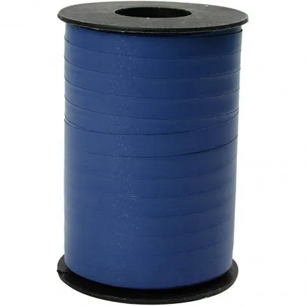 Cinta de regalo, azul, L: 10 mm, mate, 250 m/ 1 rollo.