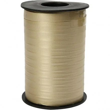 Cinta de regalo, dorada, A: 10 mm, mate, 250 m/ 1 rollo.