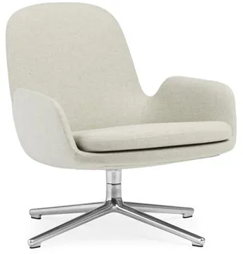 Normann Copenhagen Era Sillón Bajo con Swivel Aluminio/Main Line Flax MLF20