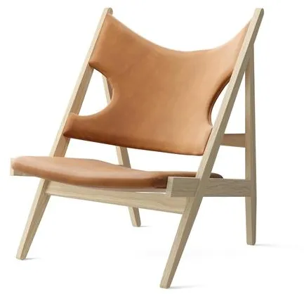 Audo Knitting Sillón Tapizado Roble Natural/Dunes Coñac