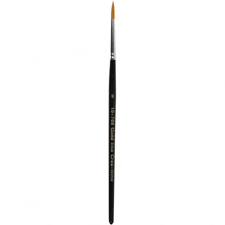 Pinceles Gold Line, L: 18,5 cm, A: 3 mm, redondo, 12 uds./12 pk.