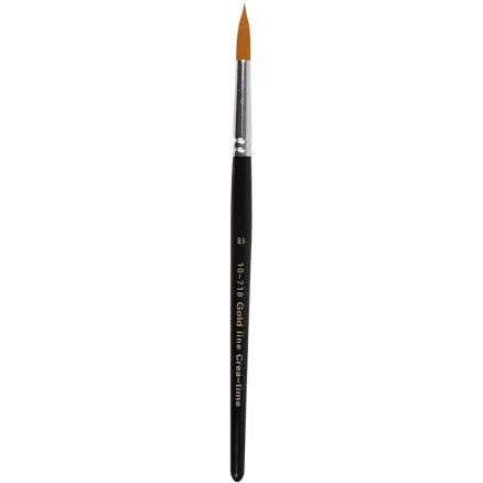 Pinceles Gold Line, L: 20 cm, A: 7 mm, redondo, 6 uds./6 pk.